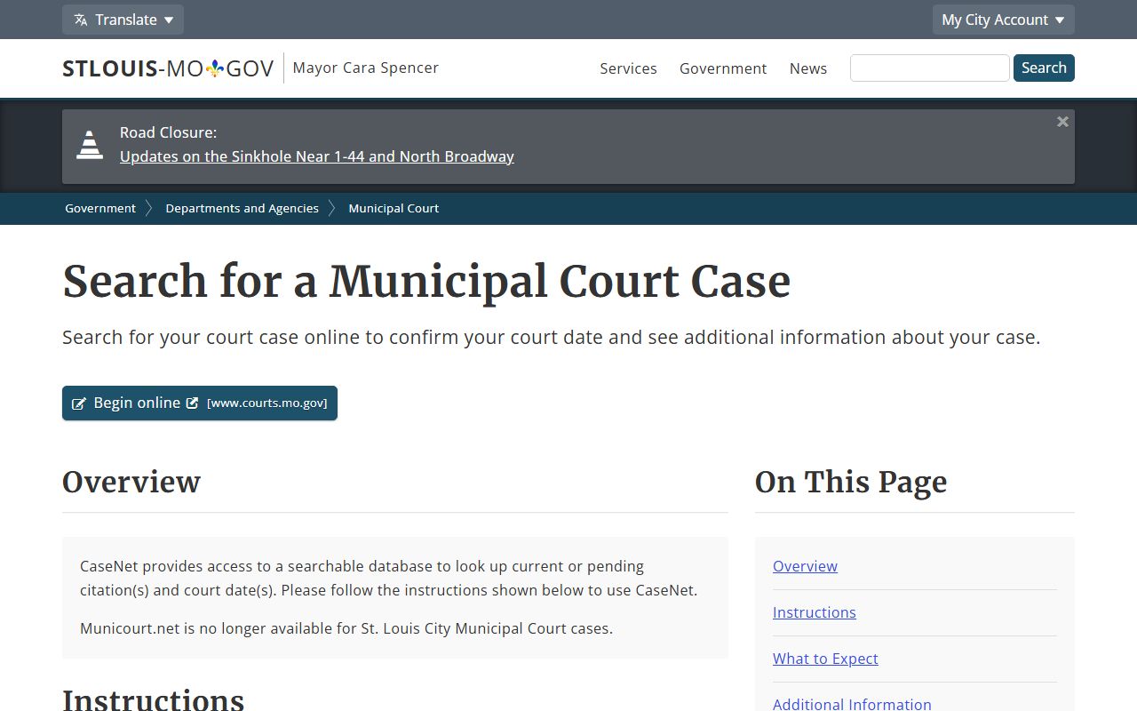 Bollinger County court dockets Case.net search instructions