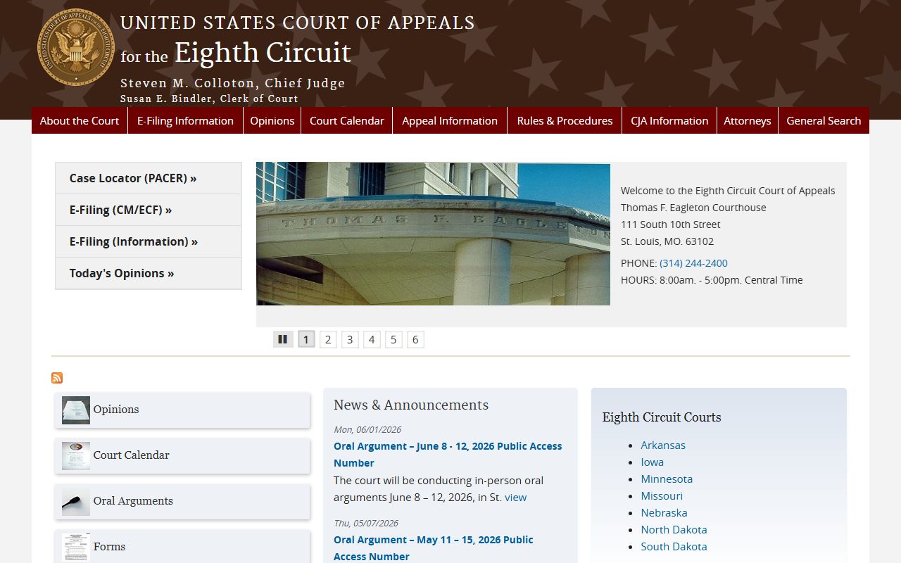 Bollinger County Circuit Court federal Eighth Circuit appeals route